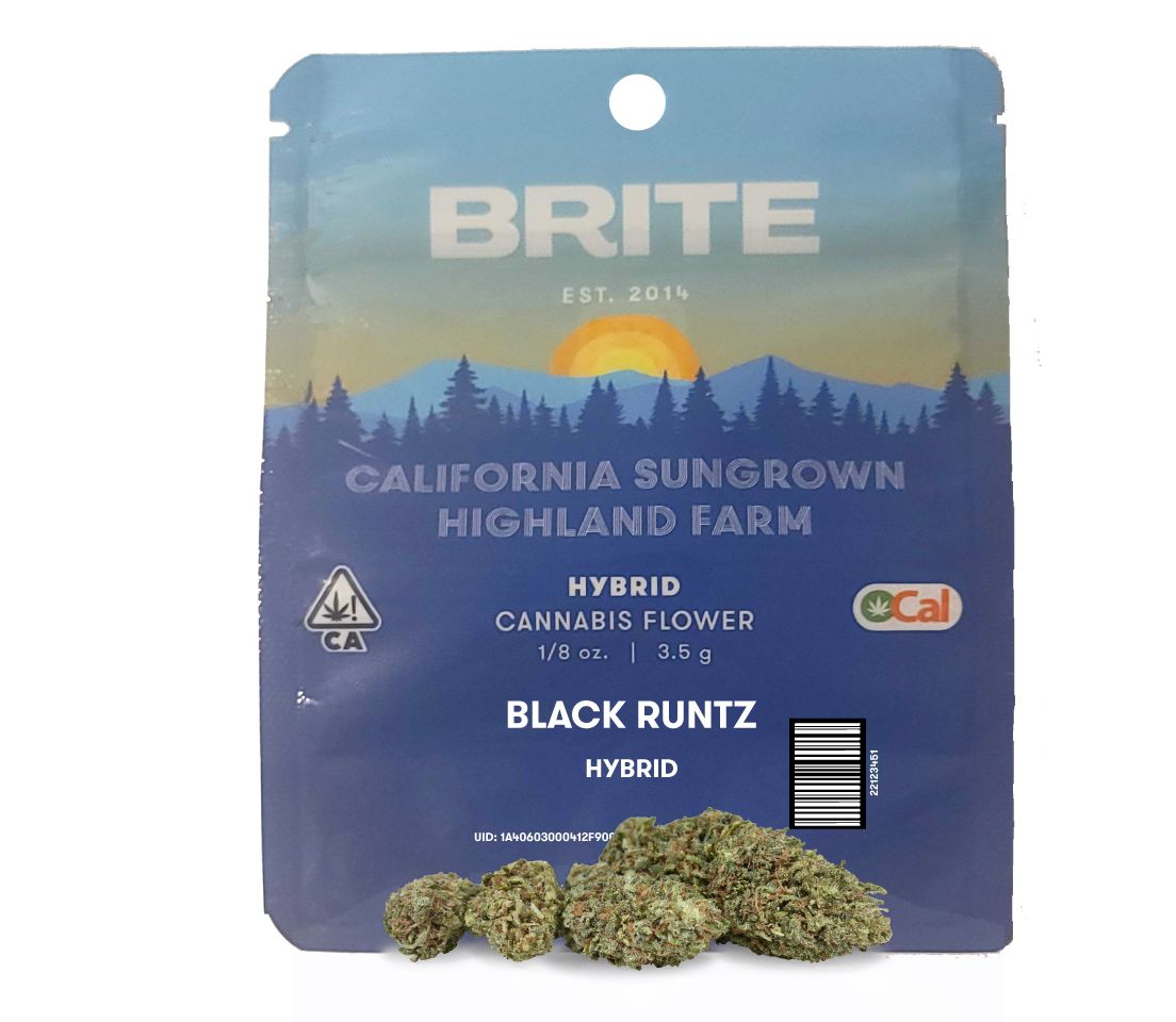 BRITE Highland OCal Flower (3.5g) - H - Black Runtz