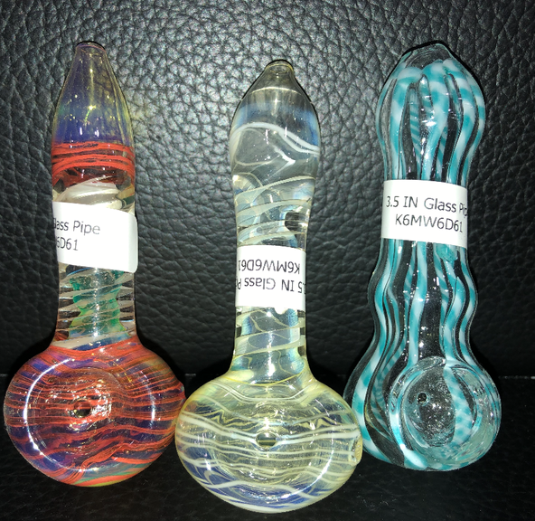 3.5 inch Glass Pipe Misc. Colors
