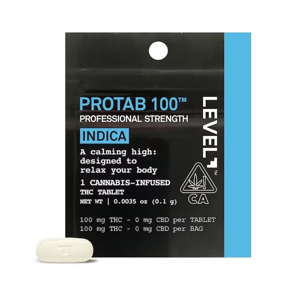 Level Protab Professional Strength Single Indica 100mg
