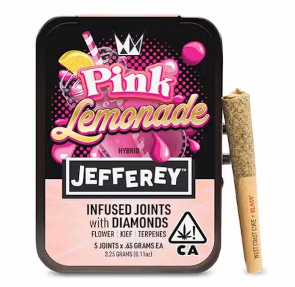 West Coast Cure - Pink Lemonade - Jefferey Infused Joint .65g 5 Pack 3.25g