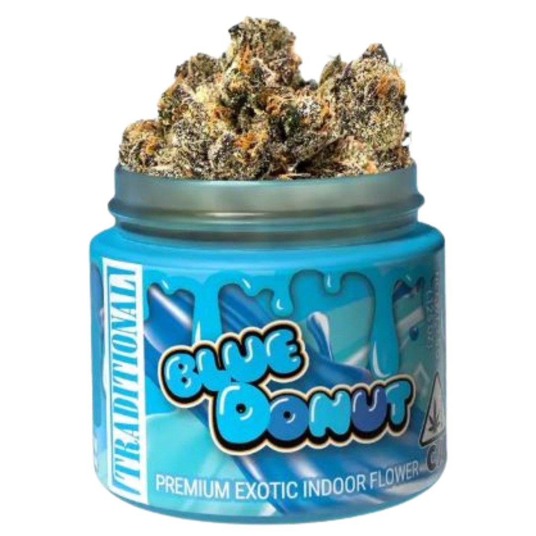 Traditional Flower Blue Donut 3.5g