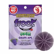 [Froot] Gummies - 100mg - Sour Grape Ape (I)