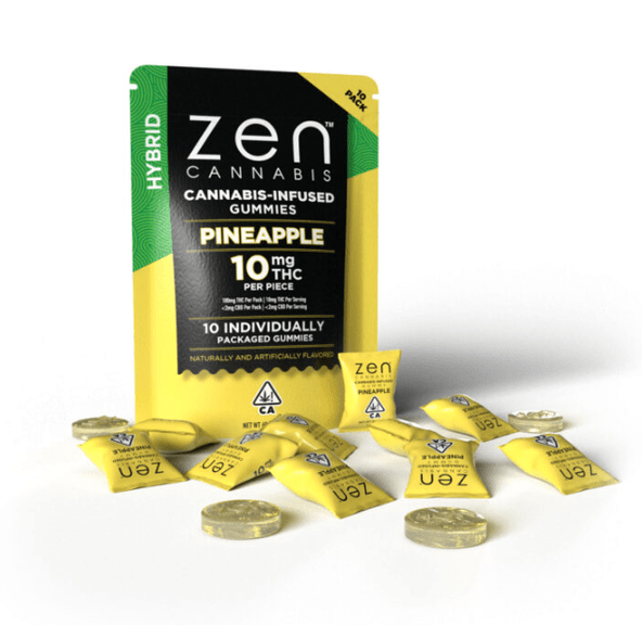 Pineapple Hybrid 100mg 10 Pack Gummies
