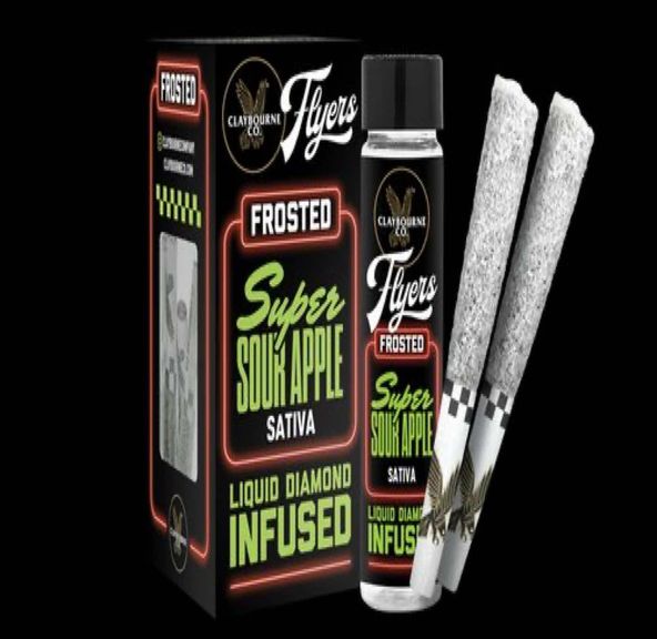 [Claybourne Co.] Frosted Flyers 5 Pack Prerolls - 2.5g - Super Sour Apple (S)