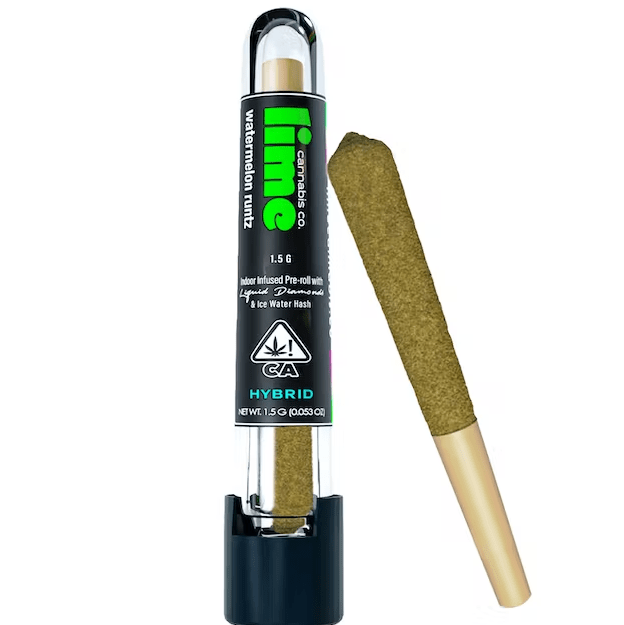 Diamond & Hash Infused (Single Pre Roll) | Watermelon Runtz