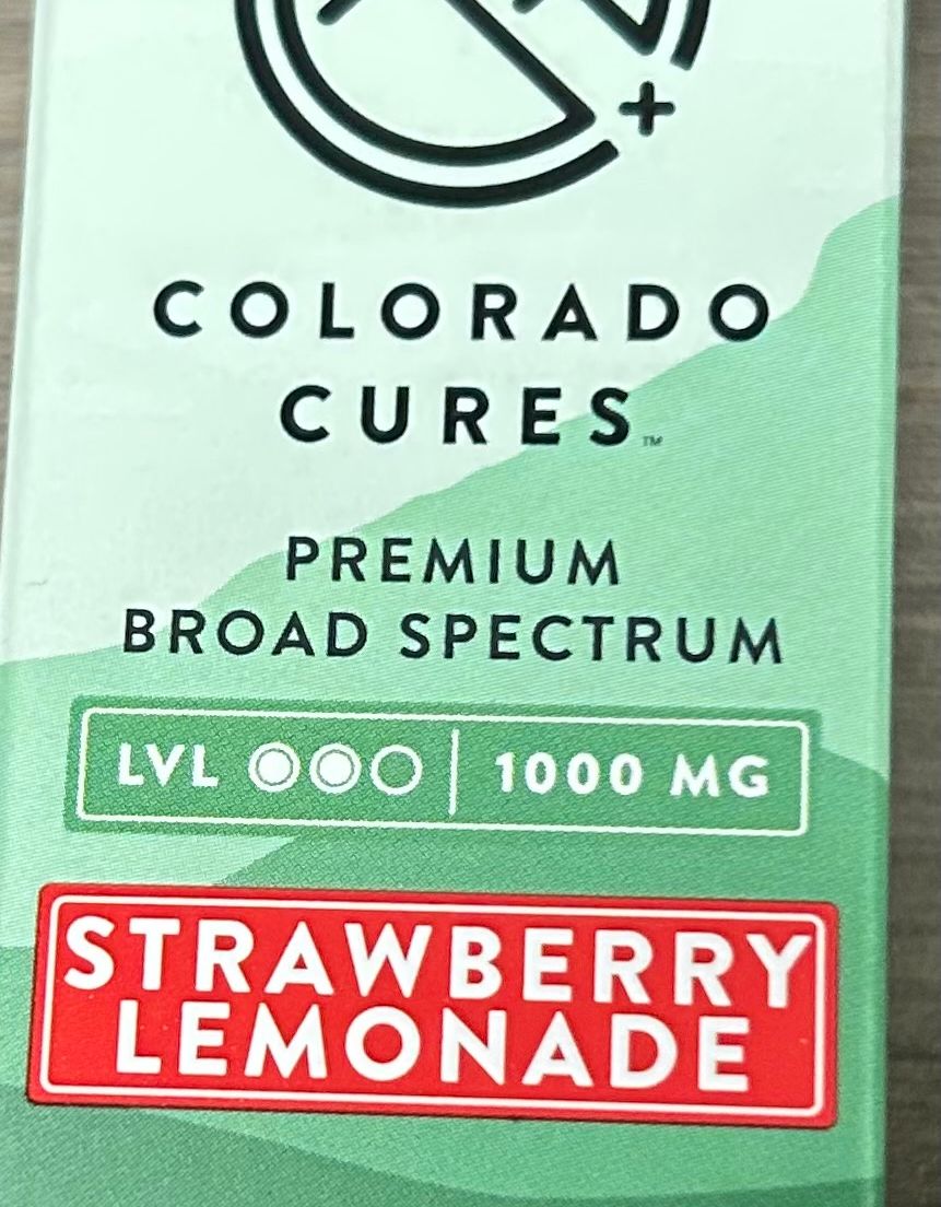 Colorado Cures - Tincture - Broad Spectrum Strawberry Lemonade - 1000mg