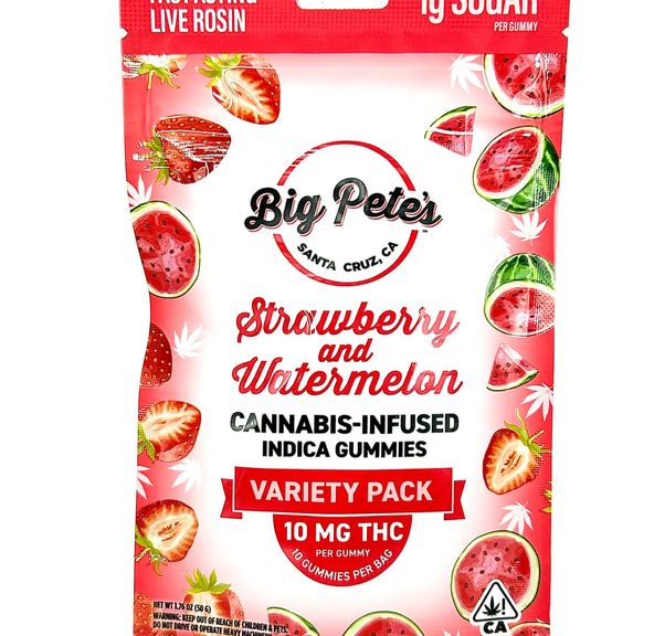 Big Pete's - Live Rosin Gummies - Strawberry & Watermelon - 100mg