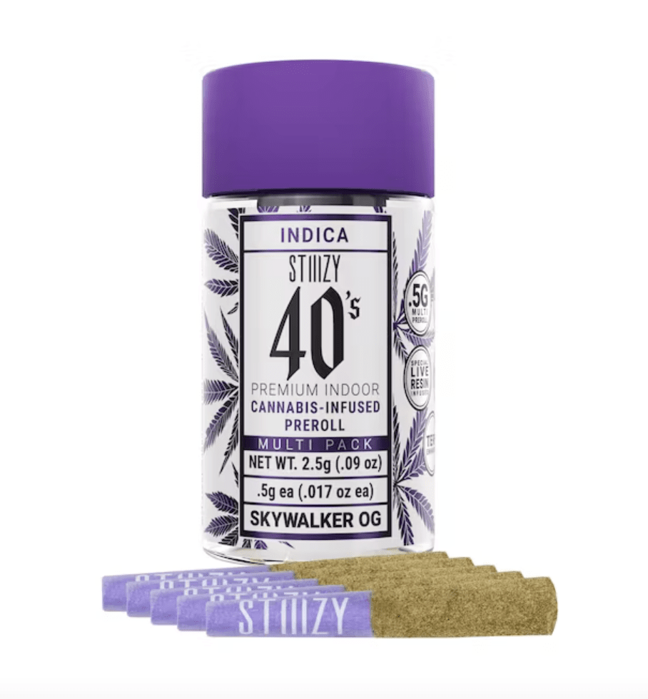 PRE-ORDER ONLY STIIIZY - .5G 40s PREROLL MULTI PACK - SKYWALKER OG 2.5g