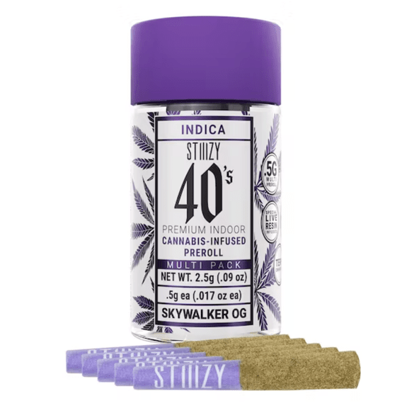 PRE-ORDER ONLY STIIIZY - .5G 40s PREROLL MULTI PACK - SKYWALKER OG 2.5g