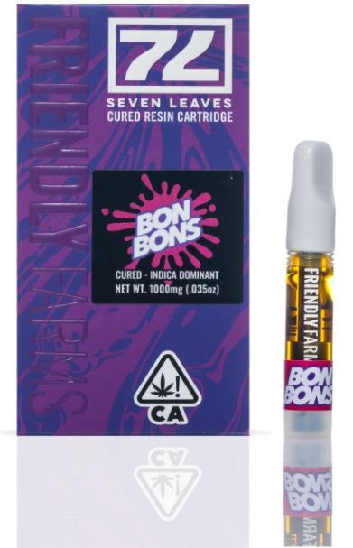 1g Bon Bons Cured Resin Cartridge by 7 Leaves x Friendly Farms