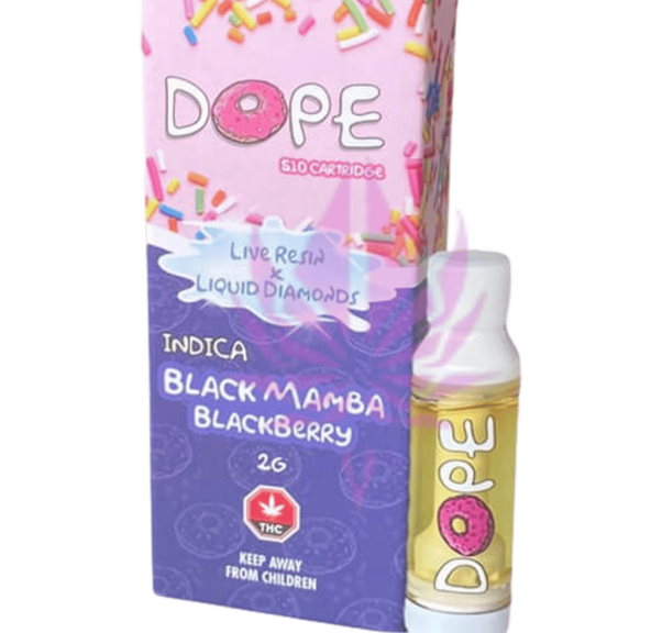 Black Mamba - BlackBerry 2G Live Resin X Diamonds Vape Cartridge - Dope