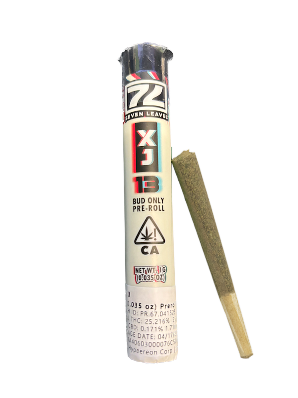 Seven Leaves XJ13 1g Indoor Preroll 25%