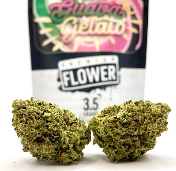 PRE-ORDER ONLY 1/8 Guava Gelato (28.55%/Hybrid) Premium Flower - West Coast Cure