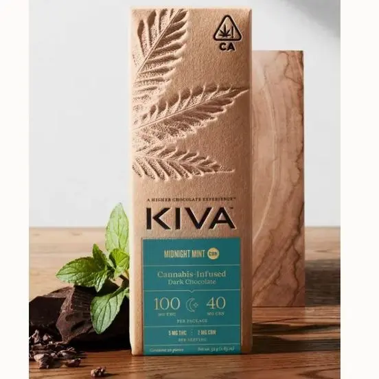 Kiva Bar Midnight Mint CBN 5:2 100mg THC / 40mg CBN
