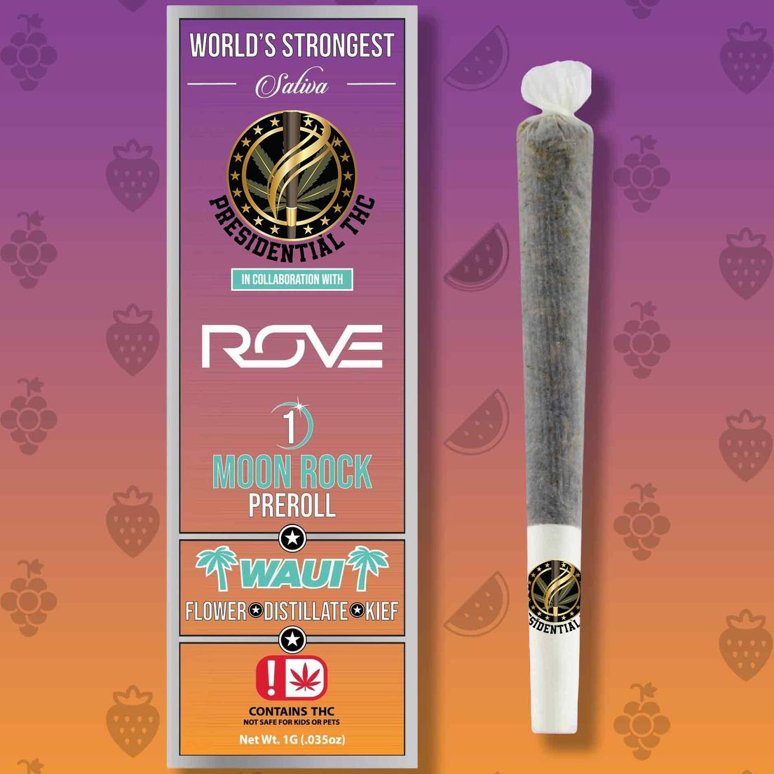 Moon Rock Infused Preroll - Waui - by Presidential