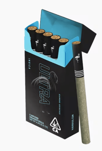 BIRDIES ULTRA INDICA 5PK INFUSED PRE-ROLLS DIAMOND DRENCHED 4.2G