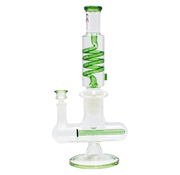 BS#1 Gray Blizzard Series Nucleus 14 Inches Freezable Glass Bongs
