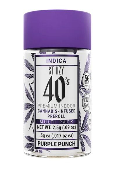 Stiiizy 40 Purple Punch 5pk Preroll