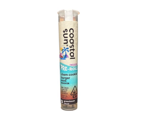 Coastal Sun - Chem Cookie Burger 2pk Infused Preroll 1.5g