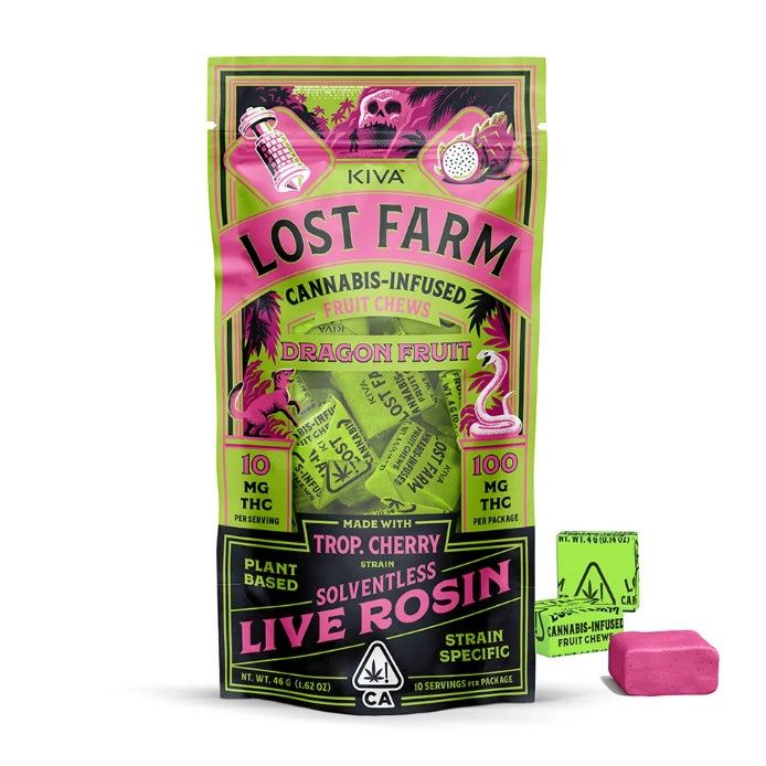 Lost Farm Chews - Trop. Cherry - Dragon Fruit 100mg