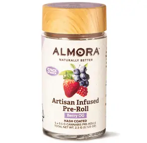 Almora - (x5) .5g Artisan Infused Prerolls - 2.5g - Berry OG