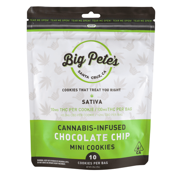 Big Pete’s - Chocolate Chip Cookies- Sativa! - 100mg, NEW LOWER PRICE!