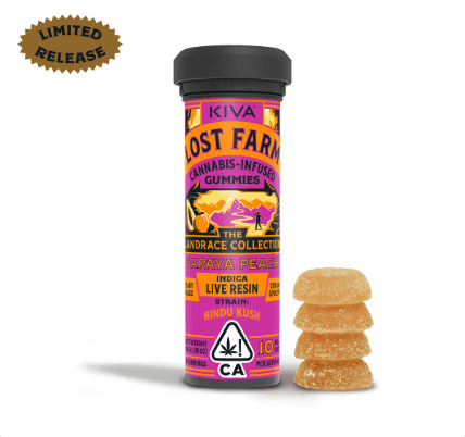 LOST FARM GUMMIES- PAPAYA PEACH HINDU KUSH 100MG