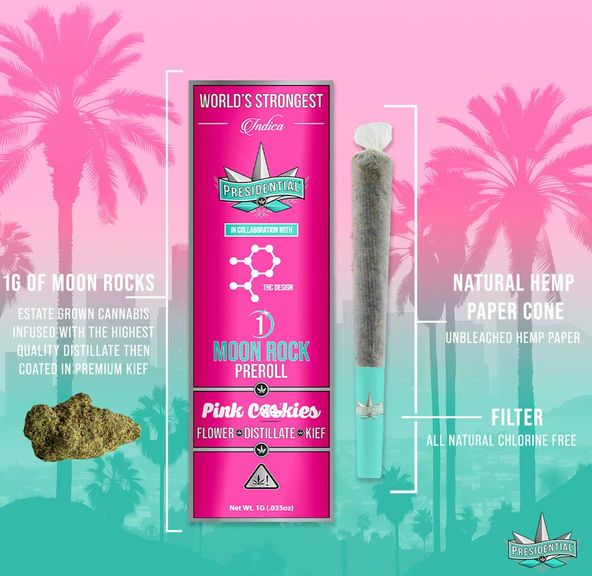 Presidential - Pink Cookies Moon Rock Preroll 1g