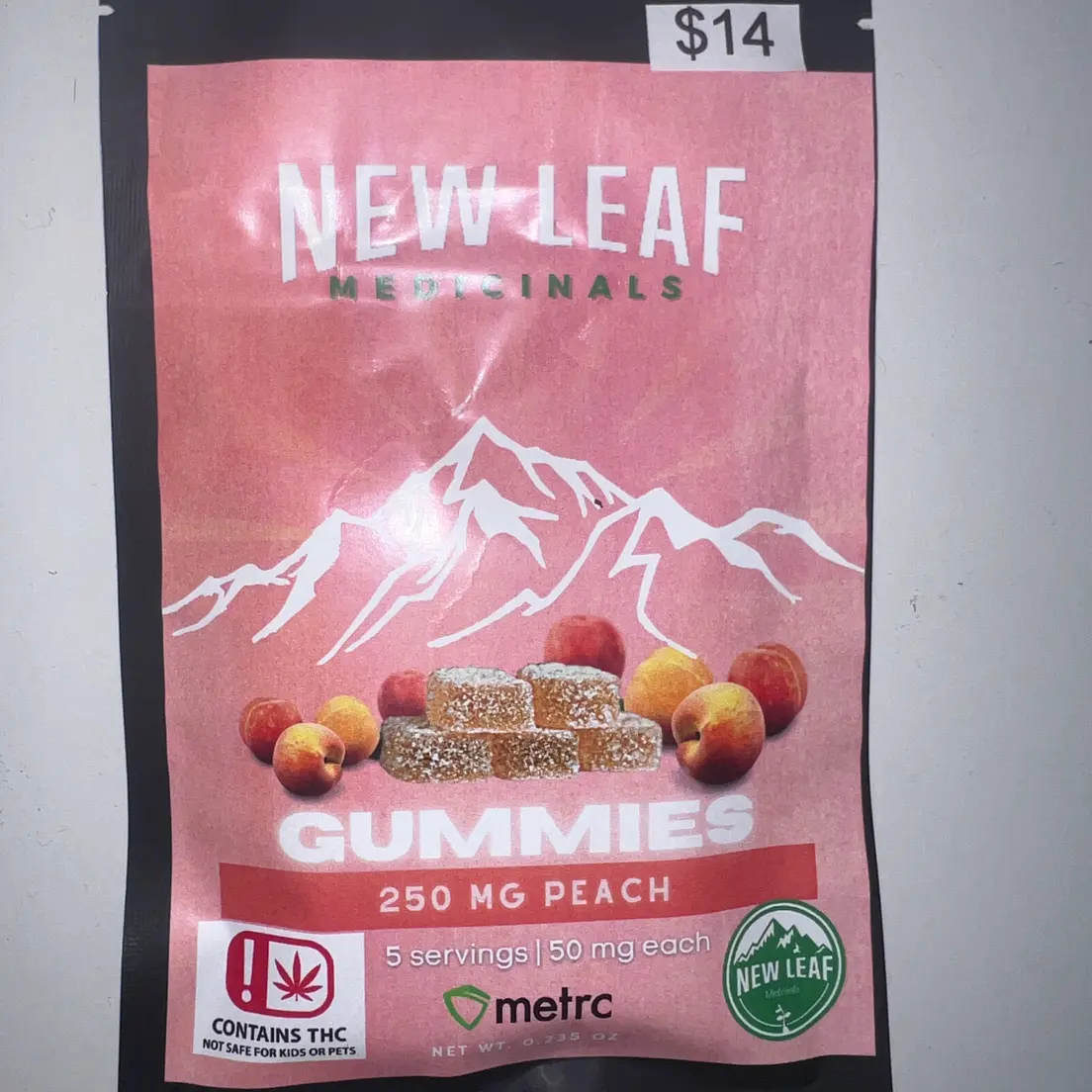 250mg Peach Gummies