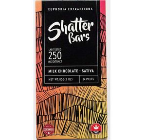 Milk Chocolate Sativa 250mg Shatter Bar by Euphoria Extractions