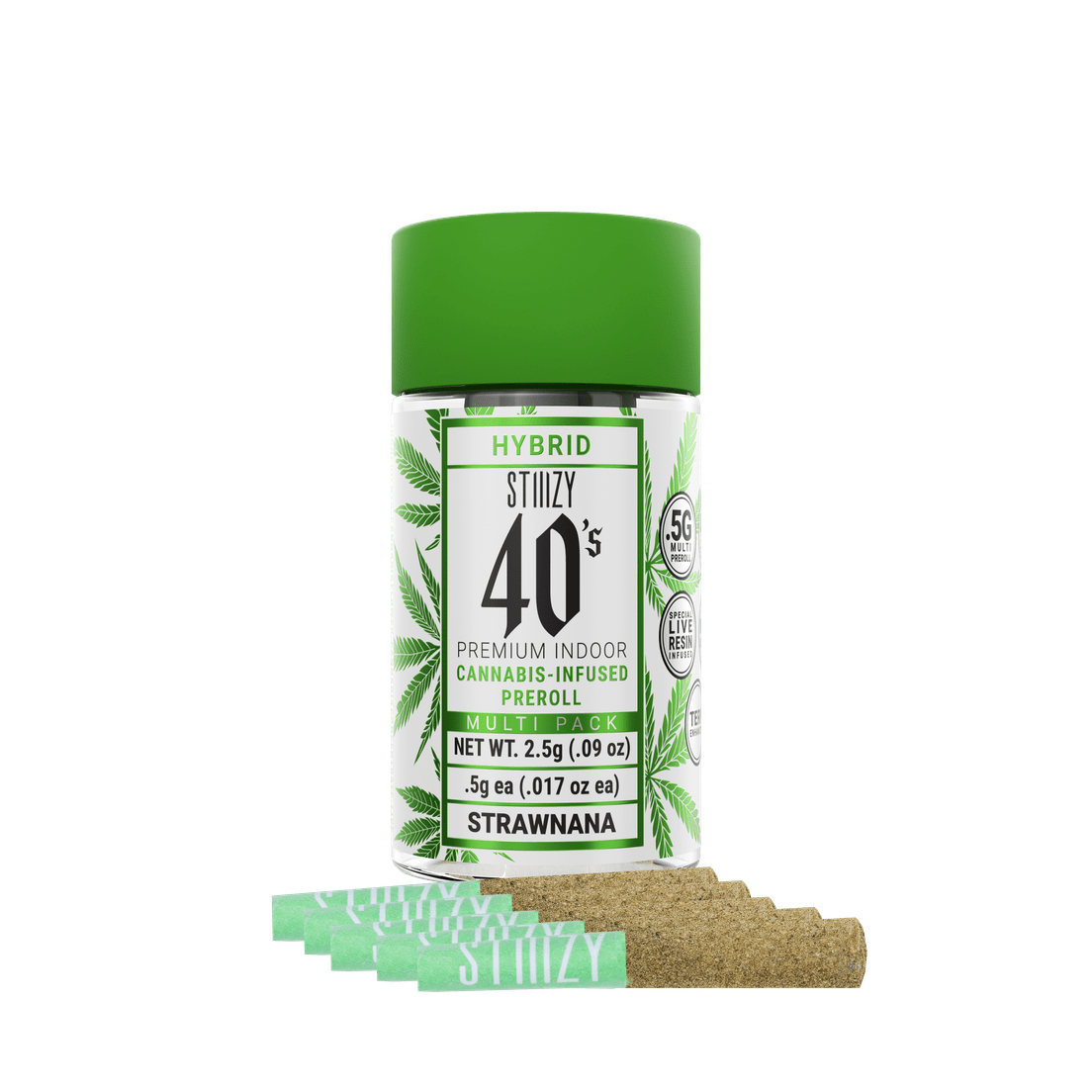 PRE-ORDER ONLY .5G 40s PREROLL MULTI PACK - STRAWNANA - STIIIZY