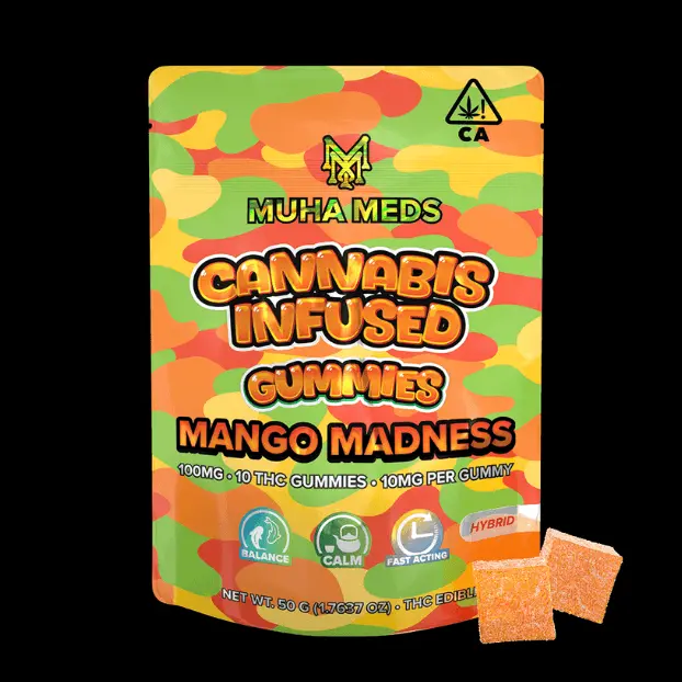 100mg Mango Madness (Hybrid) Gummies 50.00 g