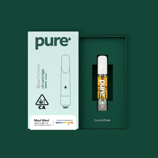 E. Pure QuartzCore 1g THC Cartridge - Maui Wowie (S)