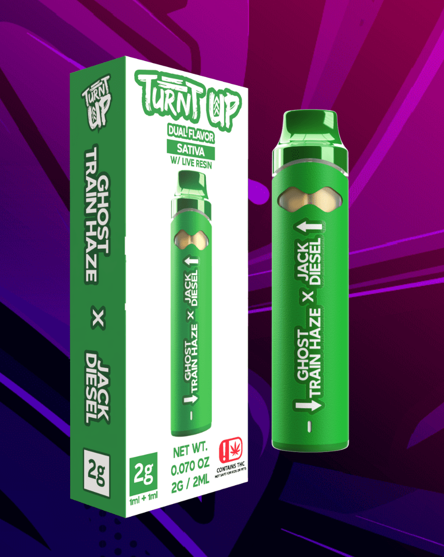 Turnt Up - 2g Disposable - Ghost Train Haze x Jack Diesel ( Sativa )