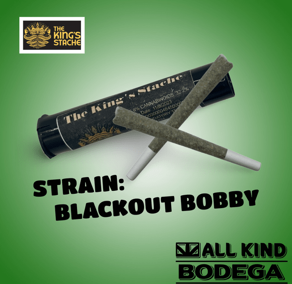 Blackout Bobby .5g Preroll 2 Pack (total weight 1g) (@thekingsstache)