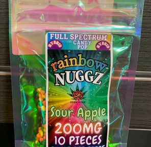 EDEN ROSE RAINBOW NUGGZ SOUR APPLE FULL SPECTRUM 200MG