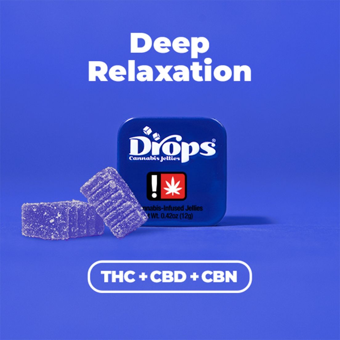 Drops- Enhanced Black Currant (Deep Relaxation) (THC:CBD:CBN) Live Rosin Jellies 100mg (I)
