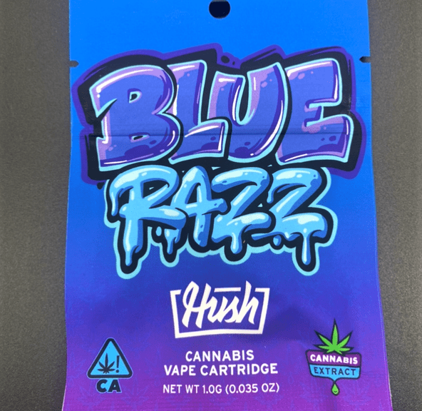 Blue Razz - 1g Cart (THC 90%) by HUSH **2 for $50**