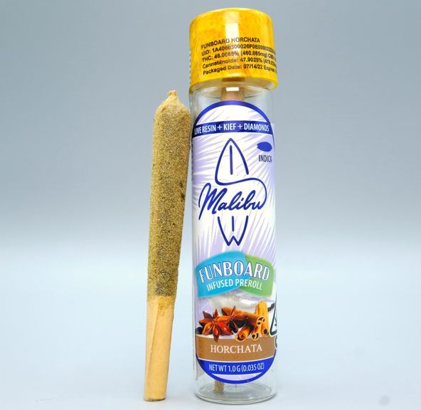 Malibu Premium Cannabis - Funboards 1g Triple Infused Preroll - Horchata 1.00 g