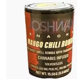 Josh Wax- Mango Chili Bombas Rosin Edibles 100mg 2pk (H)