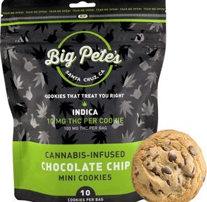 Big Pete's Chocolate Chip Cookies 10pk Indica 100mg