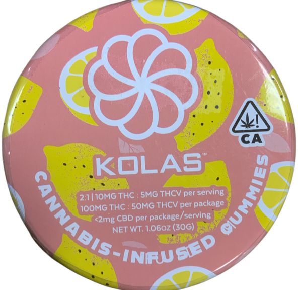 Kolas - Pink Lemonade - 2:1 THC:THCV 100mg Gummies