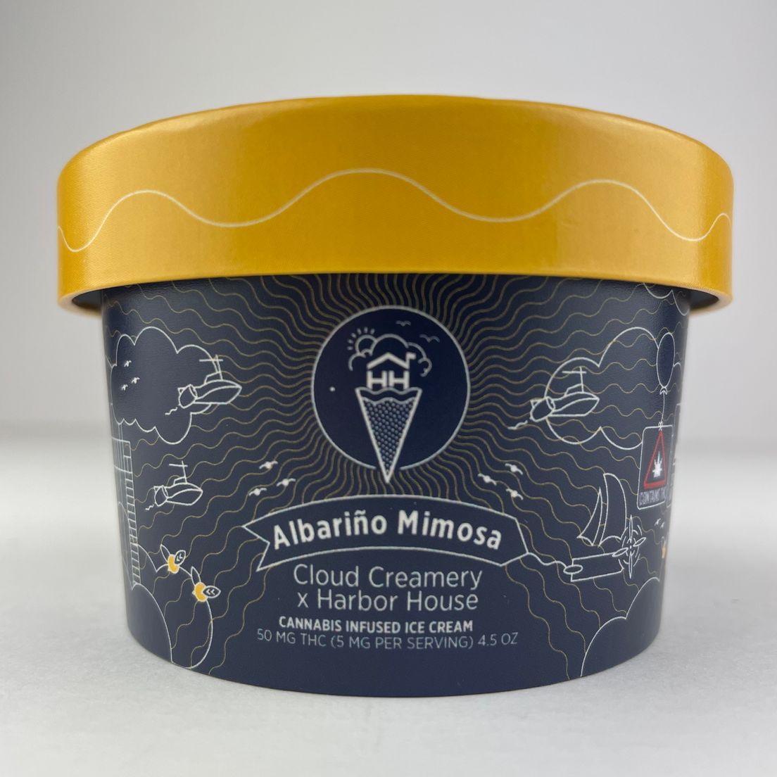 Albariño Mimosa (GF) | 50mg Ice Cream (4.5oz) | Harbor House x Cloud Creamery