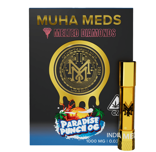 Muha | Vape Cart | 1g | Melted Diamonds | Paradise Punch OG