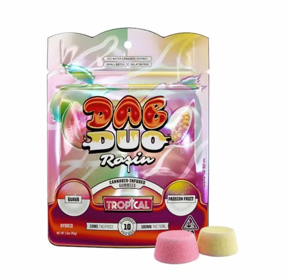 Absolute Xtracts Dab Duo Gummies Tropical 100mg
