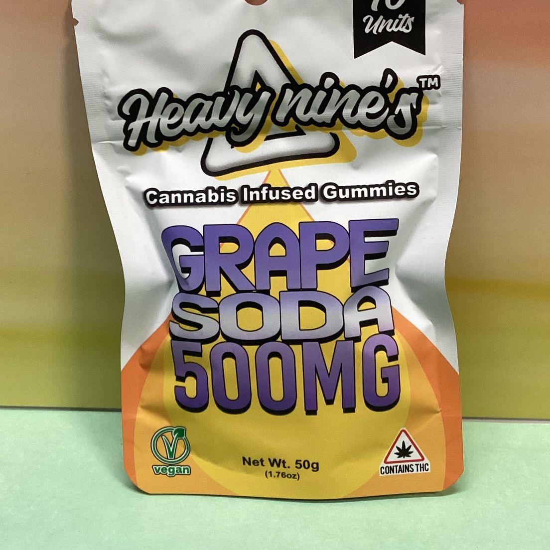 East Coast Gold- Grape Soda- Heavy Nines- Gummies- THC- 500mg