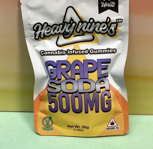 East Coast Gold- Grape Soda- Heavy Nines- Gummies- THC- 500mg