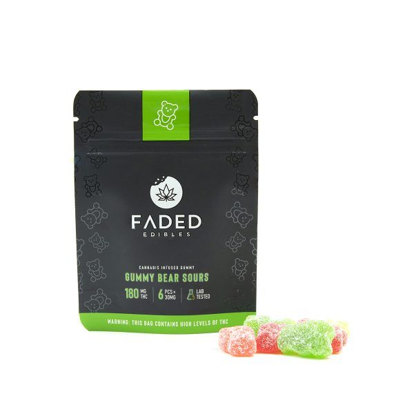 Faded Sour Gummy Bear 180mg
