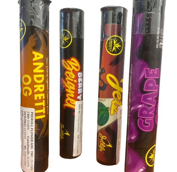 D. Andretti Cannabis Co 1g Pre Roll - Grape Gelly (I)