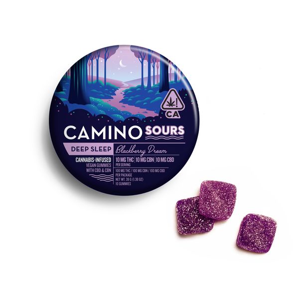 Camino Sours Gummies Blackberry Dream 100mg THC / 100mg CBN / 100mg CBD